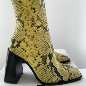 Top shop Faux Snake Skin Ankle Boots